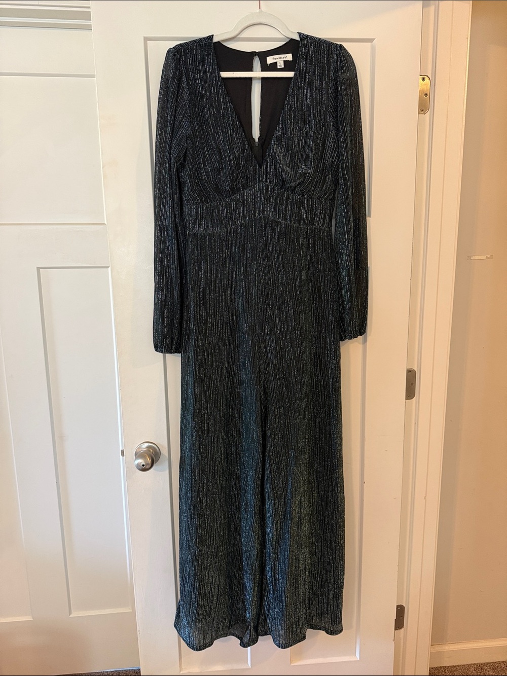 Francesca's Black Sparkle Knit bodysuit